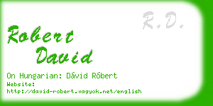 robert david business card